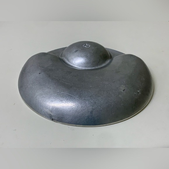 Vintage Wilton Armetale Snowman Solid Pewter Chip & Dip Tray Plate Snack Platter - Picture 4 of 16